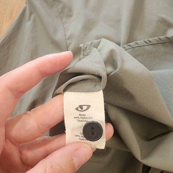 Giro Sport Design Men's Green Nylon Button Down Short Sleeve Shirt Stretchy M - Picture 7 of 8